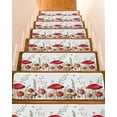 thumbnail image 1 of Mushrooms Eucalyptus Stair Treads for Wooden Steps Indoor Runner Rug Carpet, Sage Green Botanical Butterflies 15 Pieces Peel and Stick Staircase Step Treads Covers Washable Throw Door Mats, 30"x8", 1 of 6