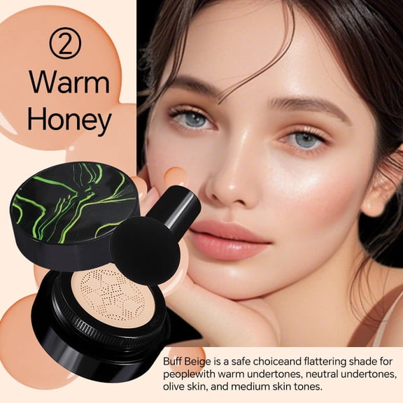 Mushrooms Head Airss Cushion Natural Cream Cover Facial Blemishes Brightens Natural Makeup Foundations Cream 60g