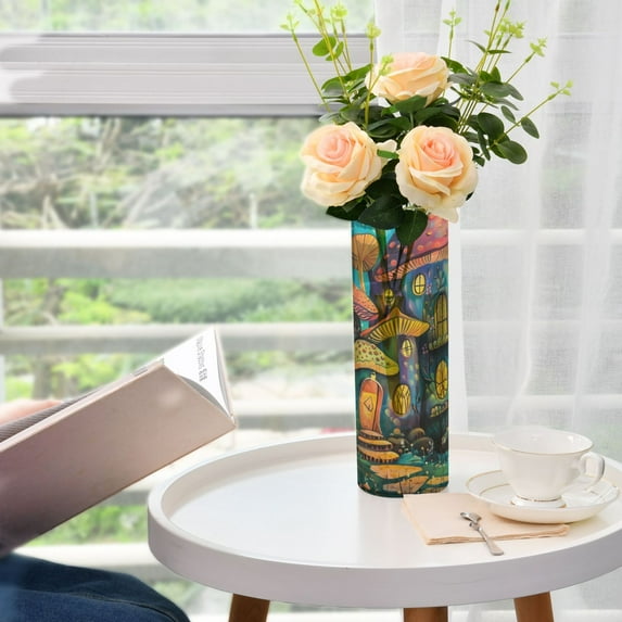 Mushrooms Houses in Forest Vases for Flowers Modern Decorative Vase Home Decor for Bedroom Kitchen Living Room Centerpieces