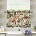 thumbnail image 1 of Mushrooms Kitchen Curtains 24 Inch Length Blackout Thermal Insulating Tier Curtains with Rod Pockets Short Curtains Home for Living Room/Bedroom Home Decor, 1 of 7