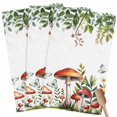 thumbnail image 1 of Mushrooms Kitchen Towel Dish Cloths Set of 3, Microfiber Soft Kitchen Hand Towels, Spring Flowers Leaves Butterflies Botanical Absorbent Quick Drying Dishcloths 18 x 28 Inches, 1 of 8