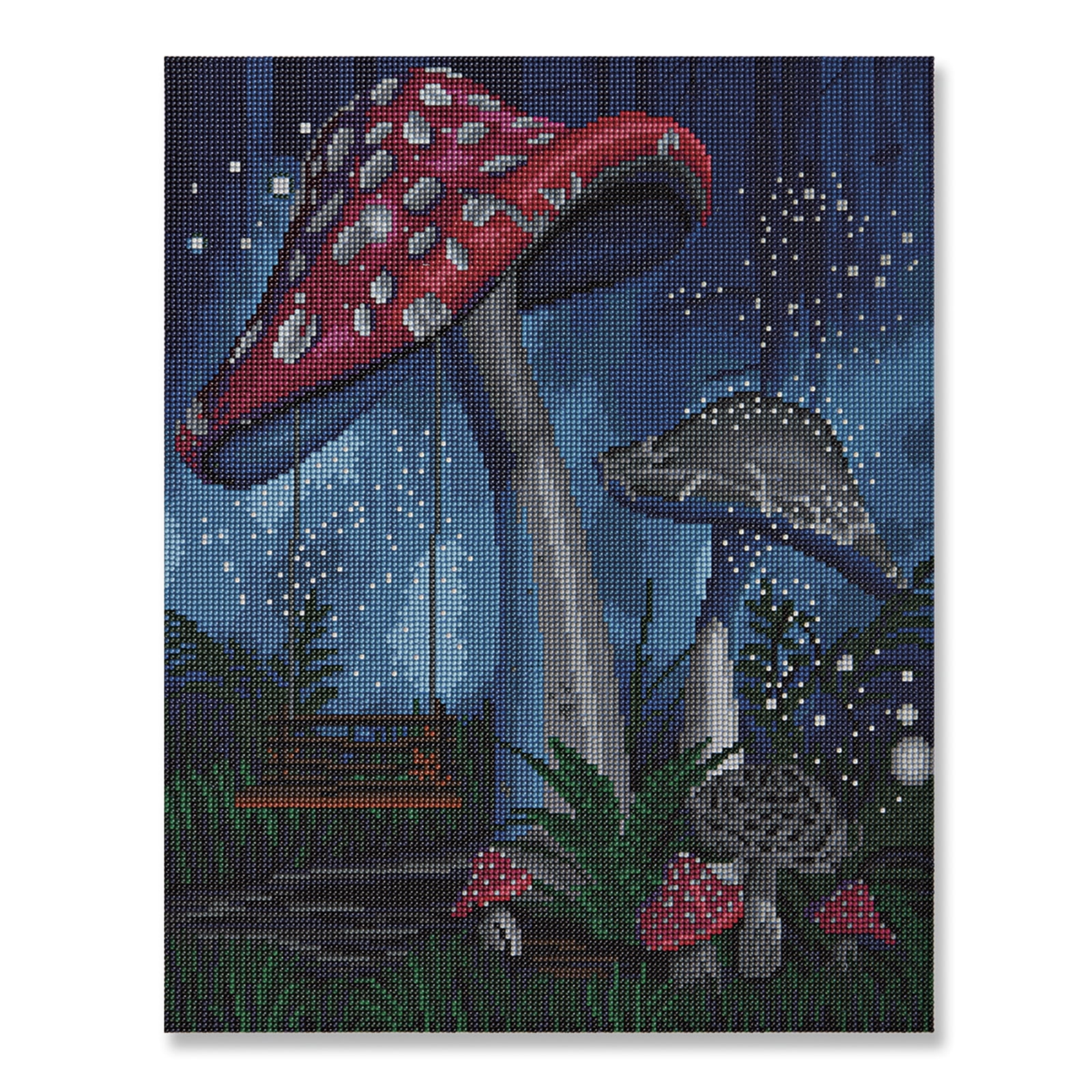 Mushrooms Painting Diamond Art Kit by Make Market – Full Drill with Gems & Tools - 16" x 20" Canvas - 6 Pack