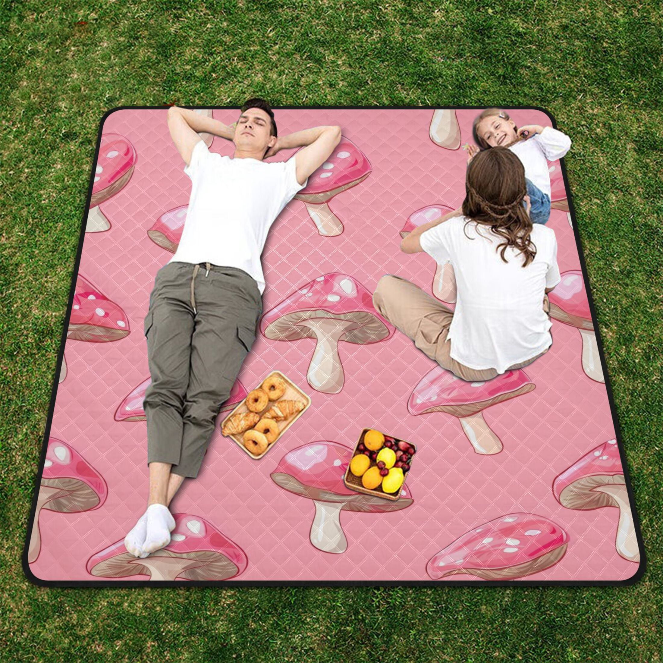 Tapis De Camping Imperméable – Plage & Pique-nique (rose, 200x140cm)