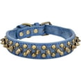 thumbnail image 1 of Mushrooms Spiked Rivet Studded Adjustable Pu Leather Pet Collars for Cats Puppy Dogs 1Pack, 1 of 4