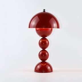 Mushrooms Table Lamp, Modern Singles Night Light, Singles Sphere Stack Designs with Metal Switchs & Satin Finish for Bedside & Desk Decor