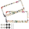 thumbnail image 1 of Mushrooms Watercolor Pattern 2 Pack License Plate Frames,Universal Aluminum Car License Plate Covers with 2 Holes and Screws Home Decor, 1 of 7