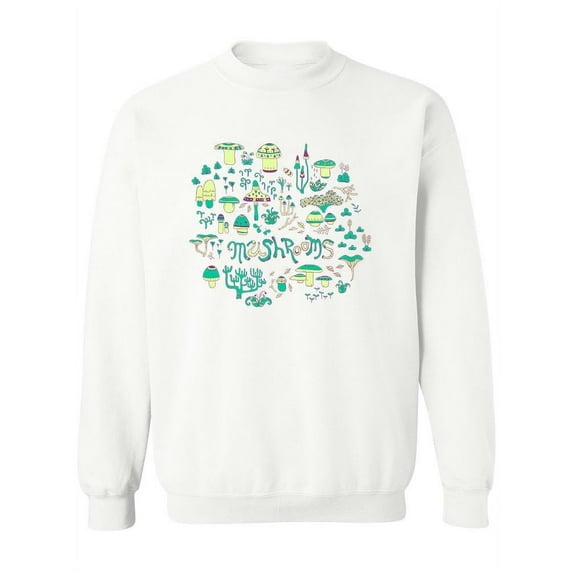 Mushrooms World Design Sweatshirt Women -Image by Shutterstock, Female x-Large
