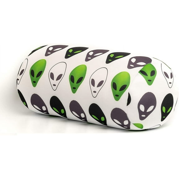Mushy Pillows Gray Alien Microbead Cylindrical Roll Pillow Soft and Squishy