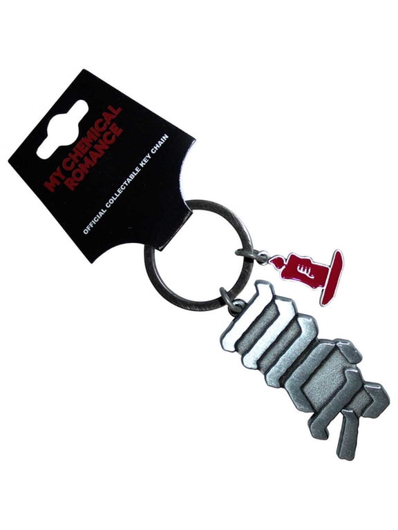 Logo With Candle Charm Keychain Silver