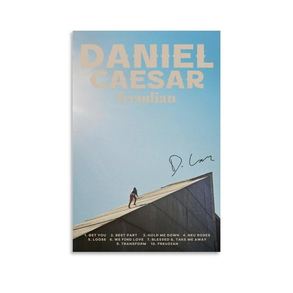 Music Album Cover Poster Signed Daniel Caesar - Poster Rap Poster Hip-Hop Poster Rapper Posters Poster Prints Canvas Wall Art for Trendy Dorm Room Decor Aesthetic Gift