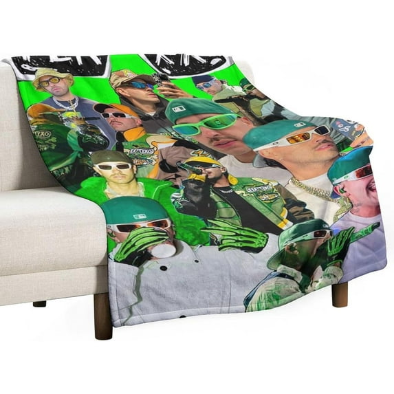 Music Album Feid Cover Blanket Lightweight and Warm Song Cover Comfortable Sofa Blanket, Air Conditioning Blanket, Sofa Bedding, Living Room Decoration 30""x40"", Style