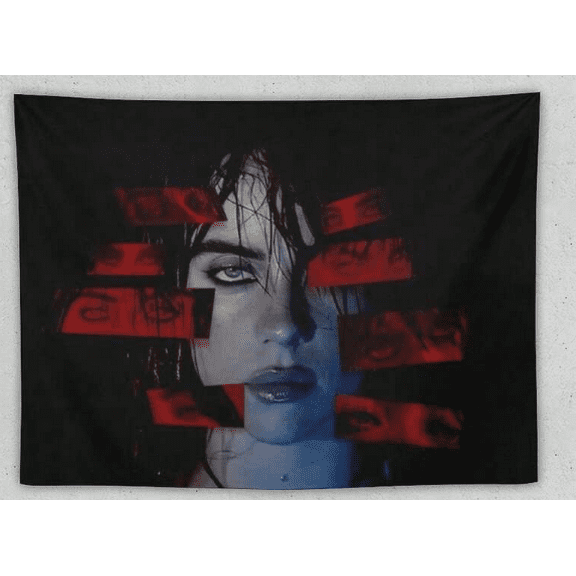 Music Album Poster Tapestry Billie Flag 40in*60in For Living Room Bedroom Wall Hanging For Friends Gift