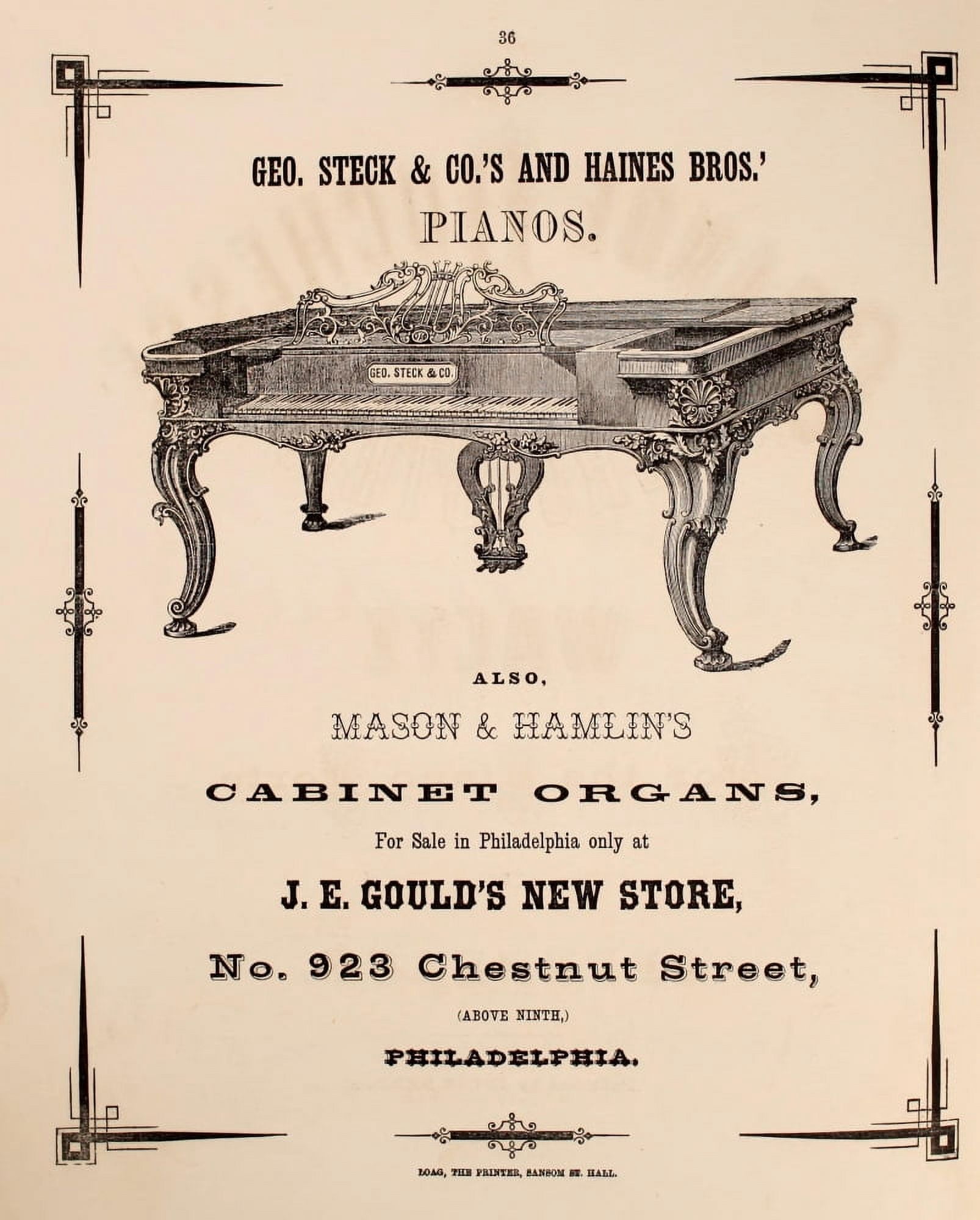 Music Album for the Piano 1868 Pianos & Organs Canvas Art - Unknown (18 x 24)