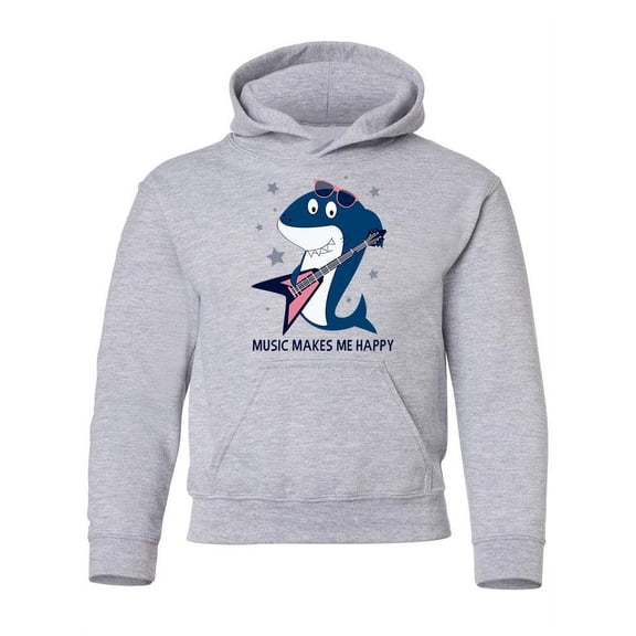 Music And Shark Hoodie Juniors -Image by Shutterstock, Large