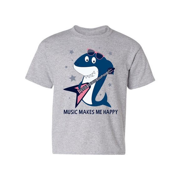 Music And Shark T-Shirt Juniors -Image by Shutterstock,  x-Small