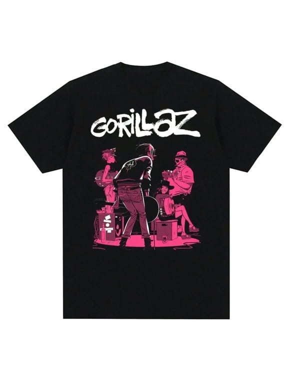 Music Band Gorillazs Punk Rock Print T Shirt 90s Casual Fashion Short Sleeve Plus Size Unisex Tops Graphic Y2k Women Clothing