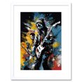 thumbnail image 1 of Music Band on Stage Playing at Festival Modern Acrylic Painting Artwork Framed Wall Art Print 9X7 Inch, 1 of 5