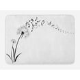 thumbnail image 1 of Music Bath Mat, Flying Dandelions with Notes Music Summer Spring Meadow Silhouette Softness Simple, Non-Slip Plush Mat Bathroom Kitchen Laundry Room Decor, 29.5 X 17.5 Inches, Black White, Ambesonne, 1 of 2