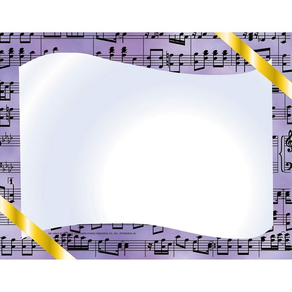 Music Border Paper, 8.5" x 11", Pack of 50