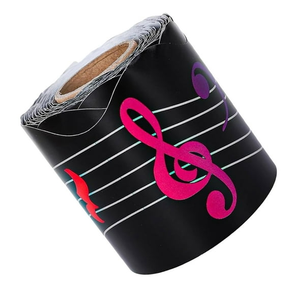 Music Border Stickers Musical Notes Rolled Trim Bulletin Board Borders Decor