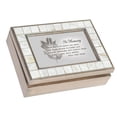 thumbnail image 1 of Cottage Garden In Memory Those We Love Grey Brushed Finish 8 x 6 Inch Music Box Plays Tune Amazing Grace, 1 of 1