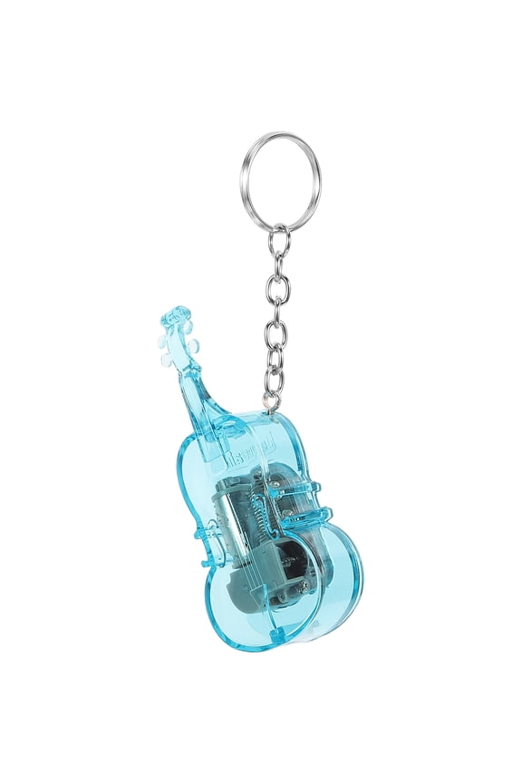 Small Violin Keychain Toy Sky Blue Home Decoration 1Pcs 5X1.8X0.6In