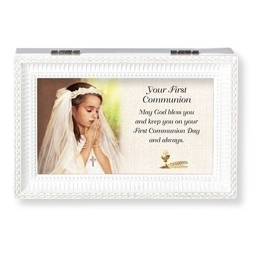 Music Box-May God Bless-Silver/Amazing Grace (6.25  X 4  X 2.75)