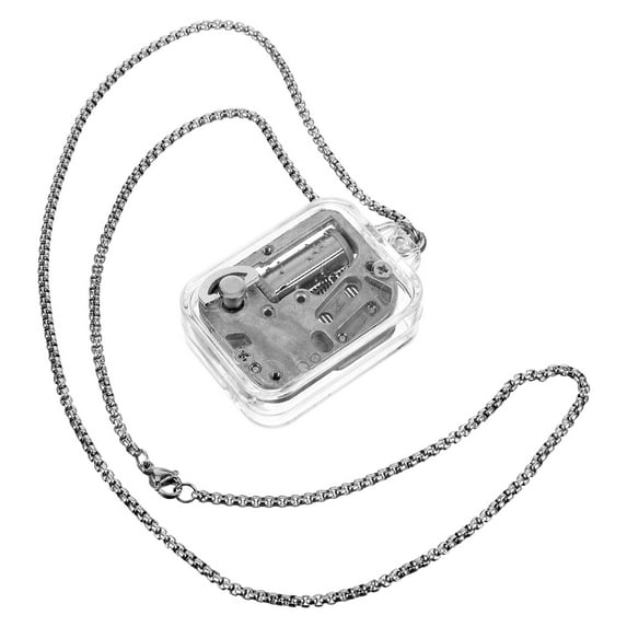 Music Box Necklace Mini Music Box Pendant Necklace Musical Instrument Pendant