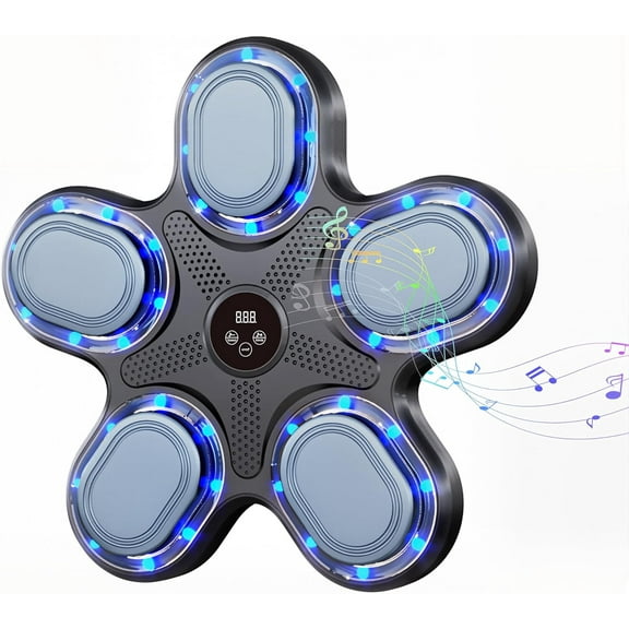 Music Boxing Machine for Adults, Bluetooth Smart Boxing Training Machine, Wall Target Punching Workout for Kids, Fun Fitness Equipment, Reflex Training Suitable for Home, Office, Gym