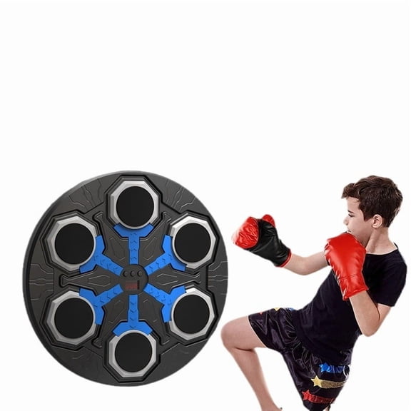 Music Boxing Machine for Adults and Teens, Wall Mounted Bluetooth Smart Boxing Training Equipment with Gloves, Punching Target with Scoring Function Sports Toy, Punching Machine for Office and Gym