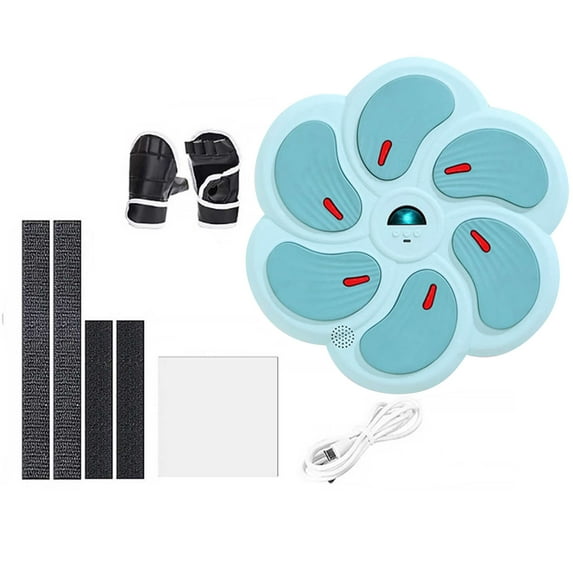 Music Boxing Machine, Ideal Gifts for Adults, Teens, Kids, Wall Mounted Electronic Bluetooth Punching Target with Boxing Gloves, Fun Boxing Games for Home 15x14in