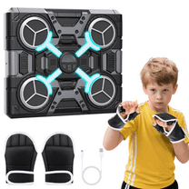 Music Boxing Machine for Kids&Adults,Bluetooth Smart Boxing Training Machine,Wall Target Punching Workout for Kids,Reflex Training Suitable for Home,Office,Gym,Fun Fitness Equipment