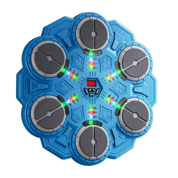 Music Boxing Machine, Musical Boxing Machine with Lights and Music, 9 Speed Wall Mounted Punching Machines, Interactive Punch Pad with Gloves, Fitness Boxings Training Machines