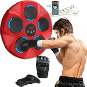 Music Boxing Machine, Rechargeable Boxing Equipment Wall Mount, Home Smart Boxing Target Workout Machine, Electronic Focus Agility Training Digital Boxing for Kids and Adults with Boxing Gloves