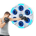 thumbnail image 1 of Music Boxing Machine, Smart Bluetooth Boxing Machine with Gloves, Wall Mounted Music Punching Trainer for Kids Adult, Electronic Workout Punching Machine, 9 Modes & 9 Speeds (White), 1 of 8