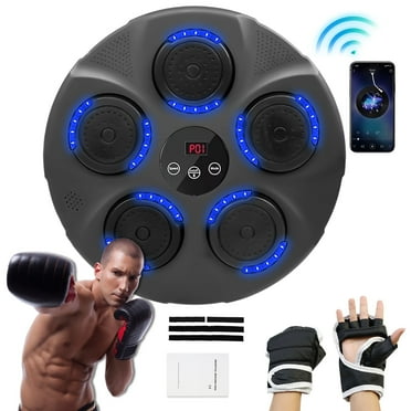 Music Boxing Machine, Smart Bluetooth Boxing Trainer with Boxing Gloves, Boxing Wall Mount Machine for Adults Kids,Boxing Target Workout Equipment for Home, Office, Gym (Upgrade)