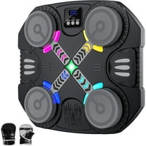 Music Boxing Machine,Wall Boxing Punching Pad,Music Boxing Machine for Kids/Adults - Bluetooth Boxing Training Equipment - Rechargeable Boxing Toy -No Mounted Wall Punching Pad -Workout(Black)