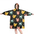 thumbnail image 1 of Music Bulldog Wearable Oversized Blanket,Wearable Blanket Hoodie for Adults,Cozy Hooded Blankets with Super Pockets,Super Warm Fuzzy Pullover for Women & Men, 1 of 6