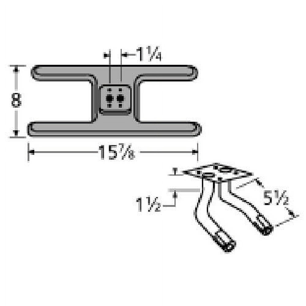 Music City Metals burner head H twn 125 ci 15875 x 8 20502