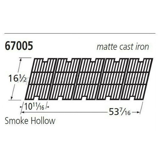 Music City Metals grid ci 165 x 534375 Smoke Hollow 67005