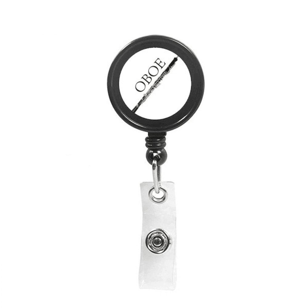 Music Classical Instrument Oboe Retractable Keychain Badge Holder ID Badge
