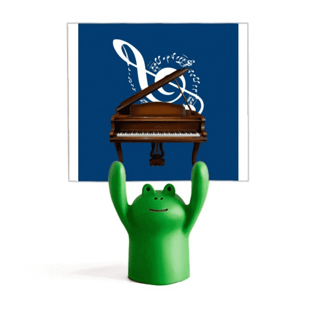Music Classical Instrument Piano Sheet Music Memo Holder Cartoon Animal Frog Stand Decoration