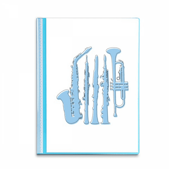 Music Classical Instrument Wind Instrument Book Sheet Protectors Portfolio Binder Folder
