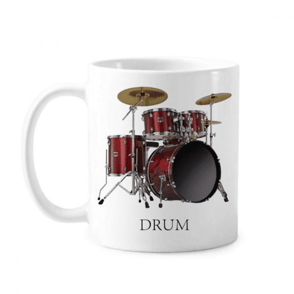 Music Classical Musical Instrument Drum Mug Pottery Cerac Coffee Porcelain Cup Tableware
