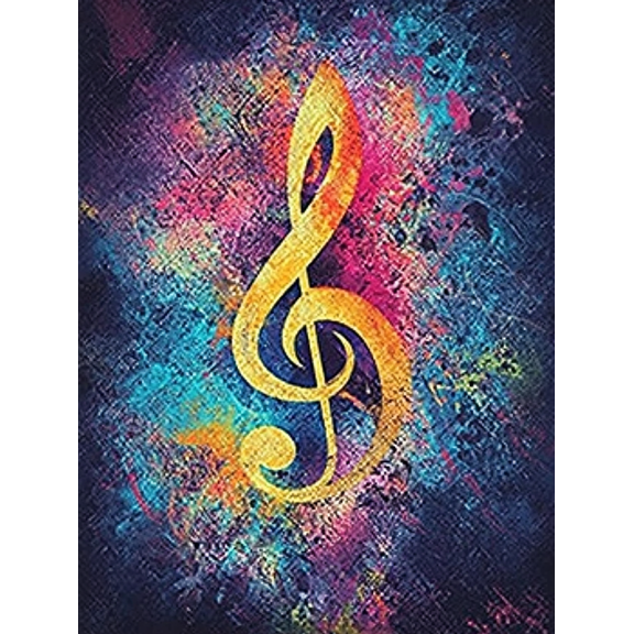 Music Clef Decor Painting/Canvas Art Perfect for Home Living Room Bedroom Music Studio Office Classroom Music Themed Room Cafe Bar