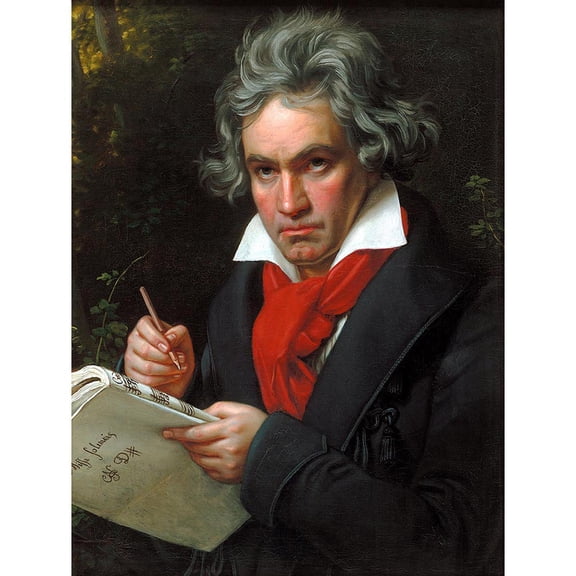 Music Composer Ludwig Van BeethovenPortrait Painting Joseph Karl Stieler Unframed Wall Art Print Poster Home Decor Premium