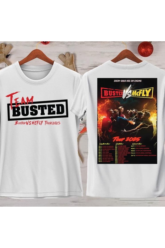 Music Concert Tee, Busted vs McFly Tshirt, McFLY T-shirt, Busted Band Tshirt, Concert Announced Tee, McFly Concert Tee, Pop rock TShirt