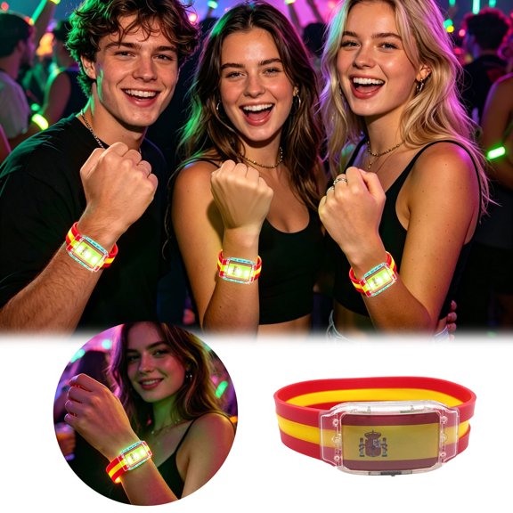 Music Control LED Light Up Bracelet, Activated Flashing Control LED Light Up Bracelet for Glow in Dark Party, Rave Concert Wedding Birthday Camping Night Events Favors