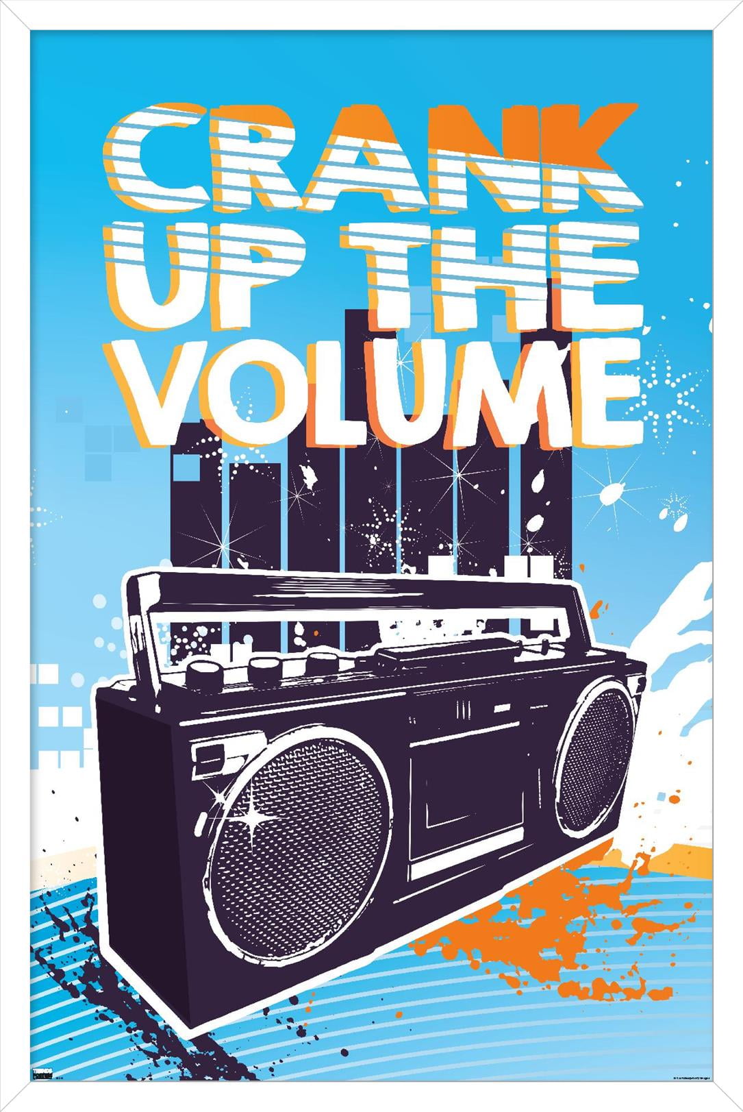 Music - Crank Up the Volume Wall Poster, 22.375" x 34", Framed