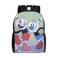 thumbnail image 1 of Music Cuphead Mugman Backpack Lightweight Unisex Basic Daypack Bookbag Laptop Satchel Rucksack For Travel School Office Daily, 1 of 8